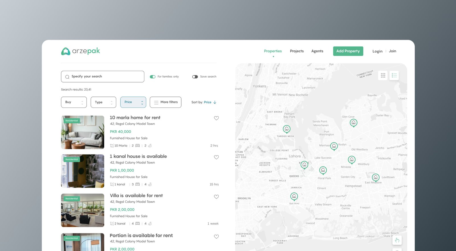 Arzepak map-based address flow on mobile