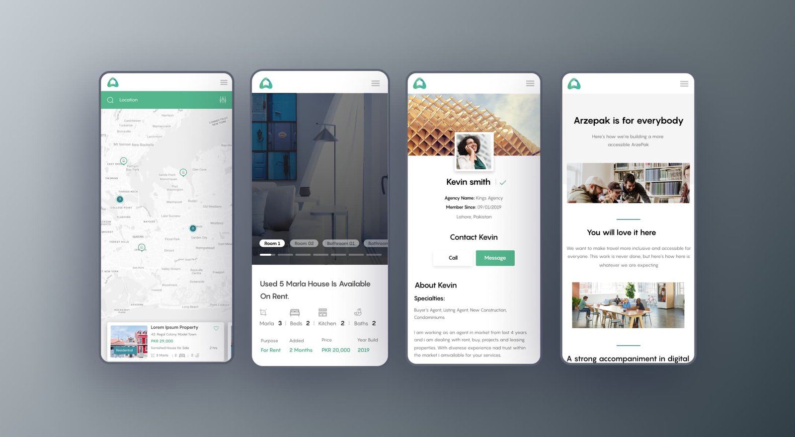 Arzepak map-based address flow on mobile